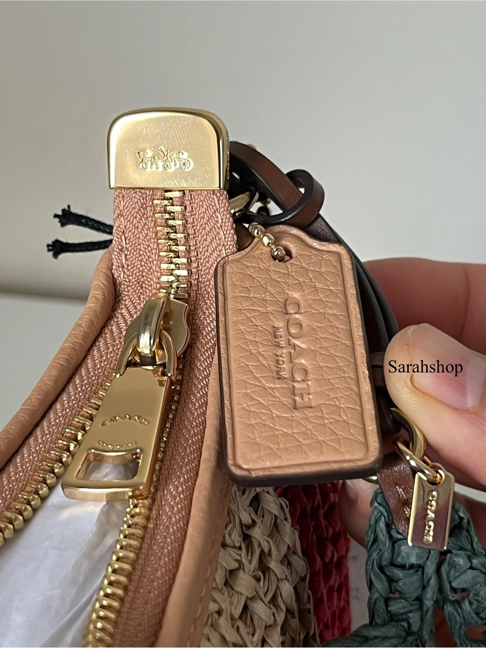 ✅Coach Teri Shoulder Bag With Stripes And Charm - Picture 6 of 13